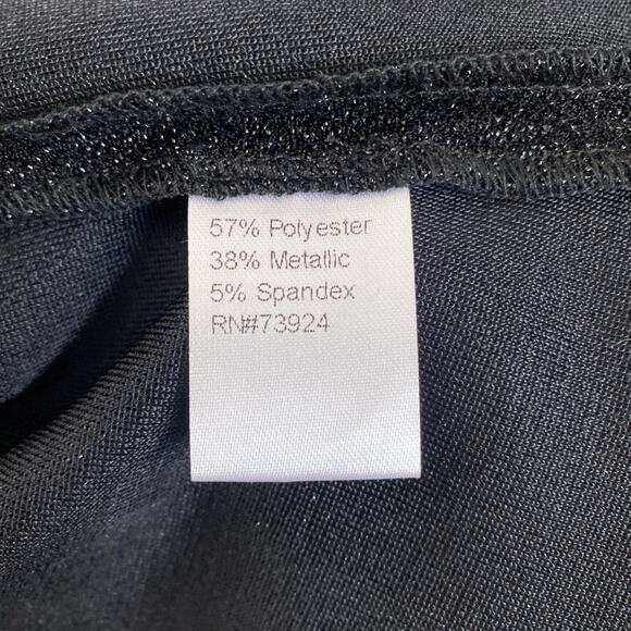 Misook Tank Top Blouse Shirt Sleeveless Scoop Neck Black Shimmer Metalli… - Picture 3 of 6